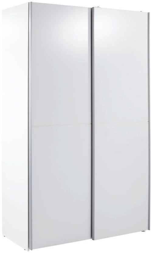 Ormar S Kliznim Vratima Slim - bijela/boje aluminija, Konvencionalno, drvni materijal (125/195,5/38cm) - Modern Living