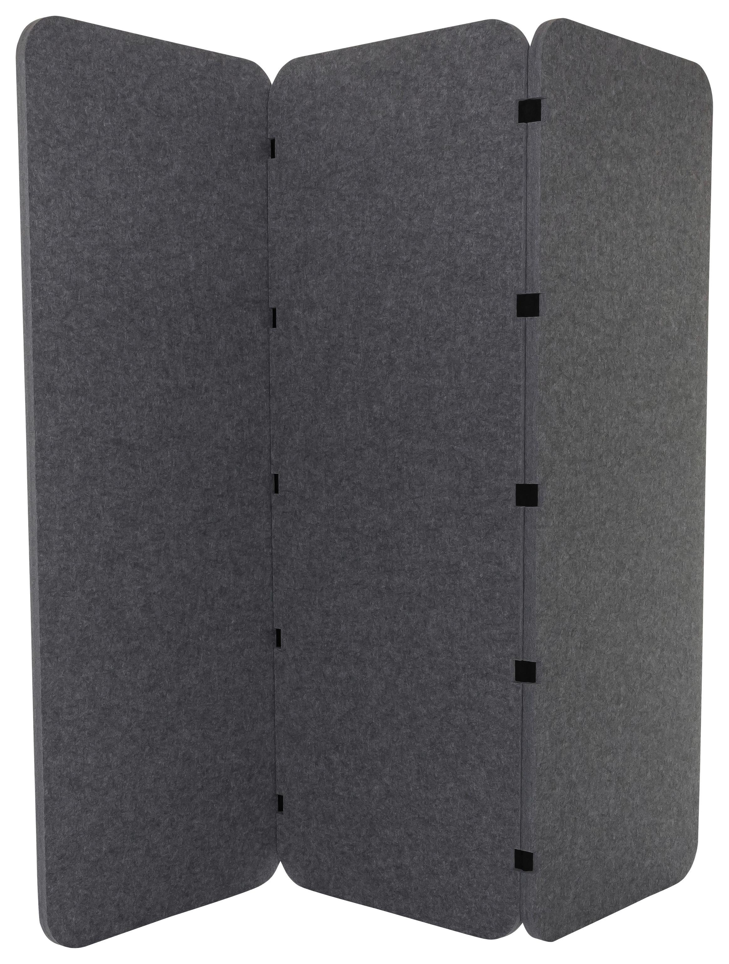 Pregradna Stena Flexmiut El, Siva - siva, Basics, umetna masa/tekstil (180/160/2,5cm) - MID.YOU