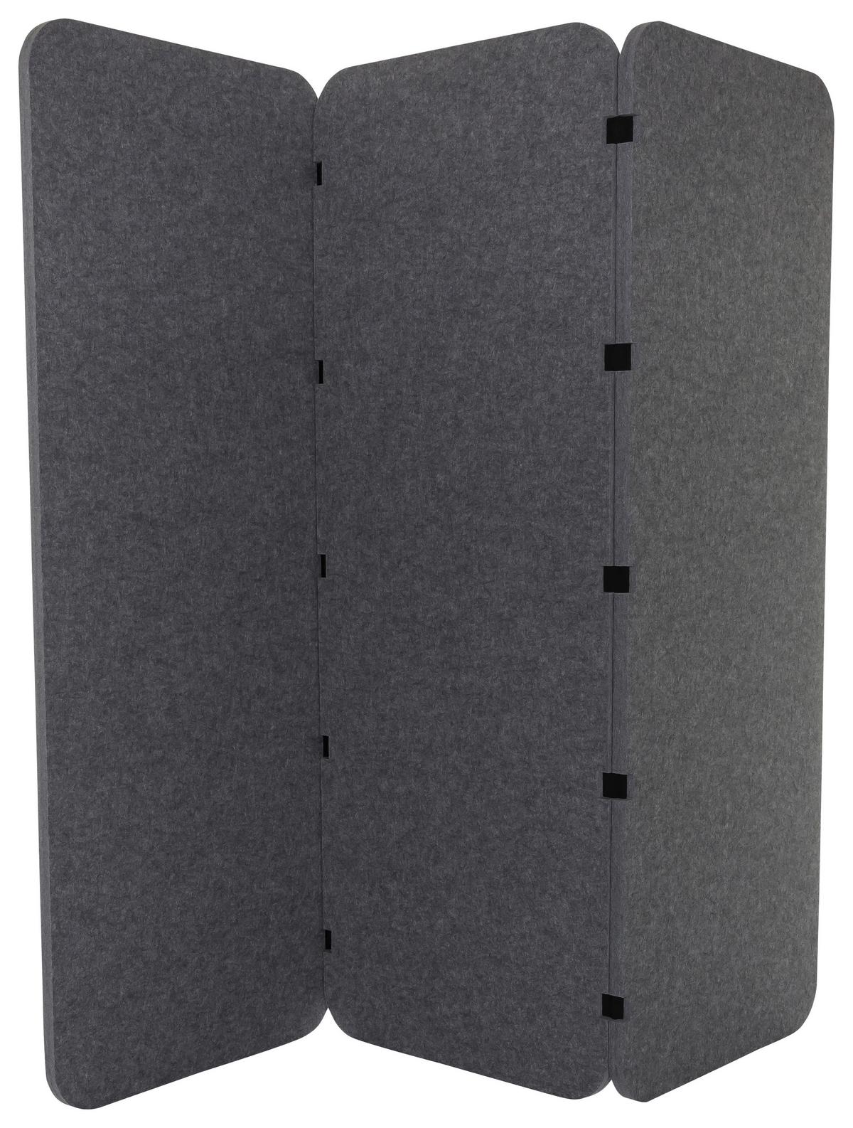 Pregradna Stena Flexmiut El, Siva - siva, Basics, umetna masa/tekstil (180/160/2,5cm) - MID.YOU