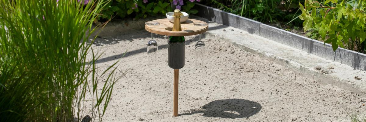 Getränkehalter Woodie Teak - Basics, Holz (31/75cm) - Gardenson