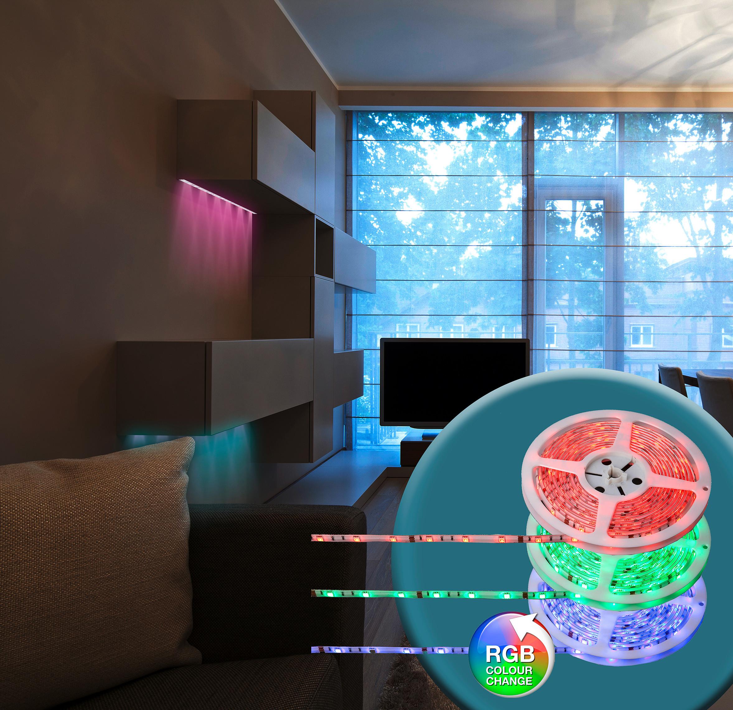 Svetlobni Trak Led Band, 5m - prozorno, Design, umetna masa (500/1/0,3cm) - Globo