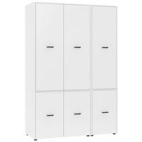 Kleiderschrank Kivo Weiß - Schwarz/Weiß, Basics, Holzwerkstoff/Kunststoff (135/199,6/52,1cm) - Based