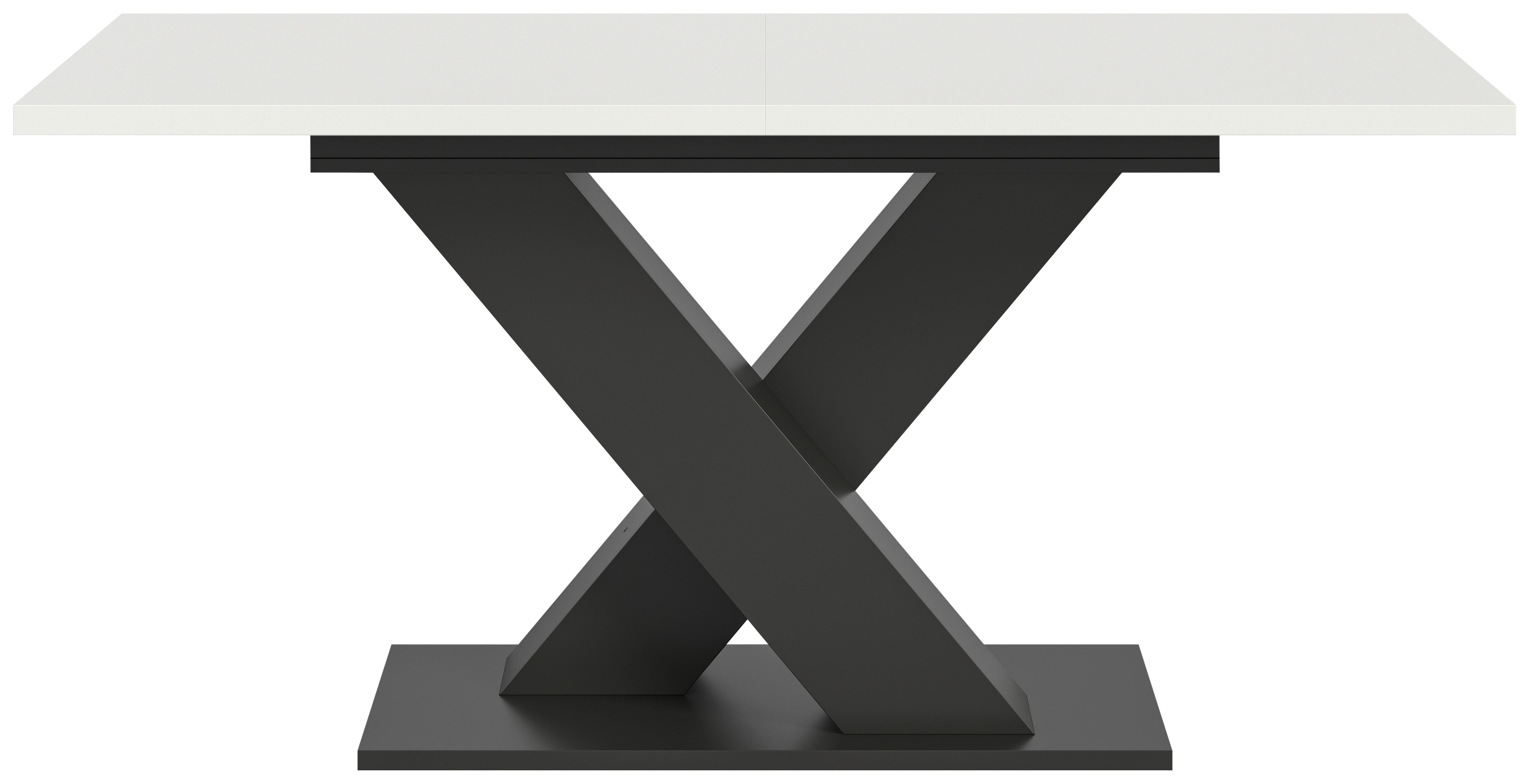 Raztegljiva Miza Marlon 150 Az, Bela, Temno Siva - siva/bela, Trend, leseni material (150-190/90/75cm) - MID.YOU