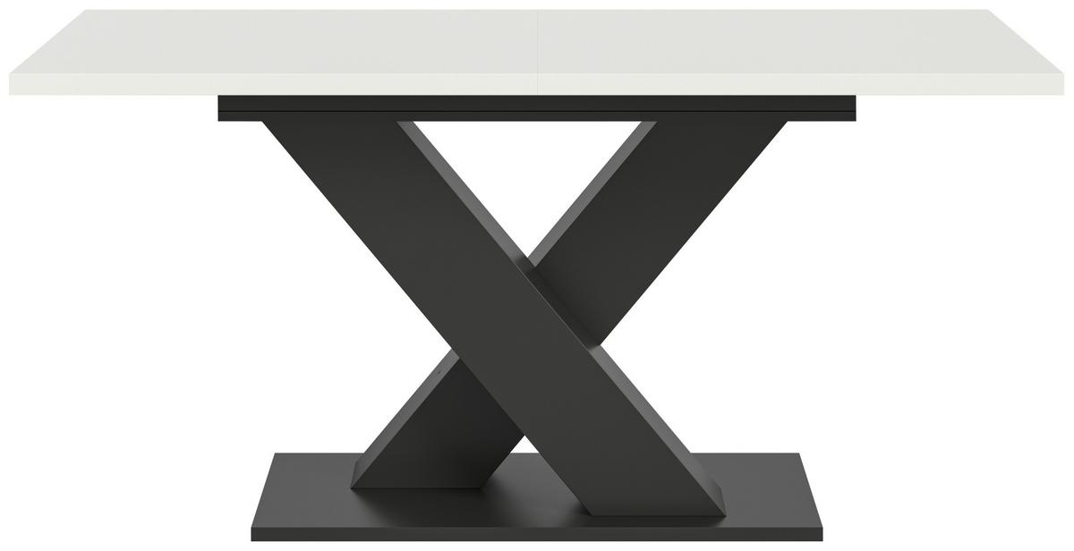 Raztegljiva Miza Marlon 150 Az, Bela, Temno Siva - siva/bela, Trend, leseni material (150-190/90/75cm) - MID.YOU