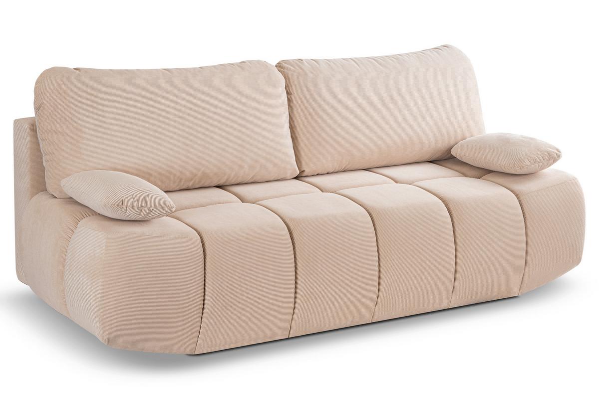 Schlafsofa Lauder Beige - Beige/Schwarz, Basics, Holz/Kunststoff (207/93/105cm) - MID.YOU