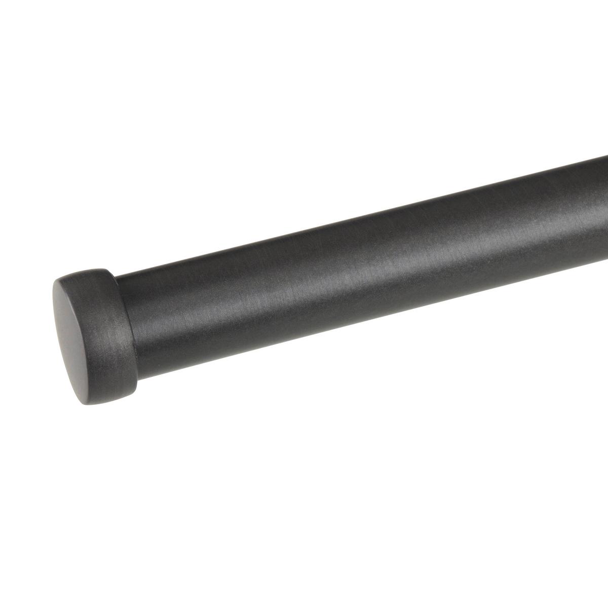 Rundstangengarnitur in Eisen-Brush - Modern, Metall (120-210cm) - Premium Living