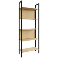 Regal Flakos 5 - Honigeiche, Konventionell, Holzwerkstoff/Metall (62/165/24cm) - MID.YOU