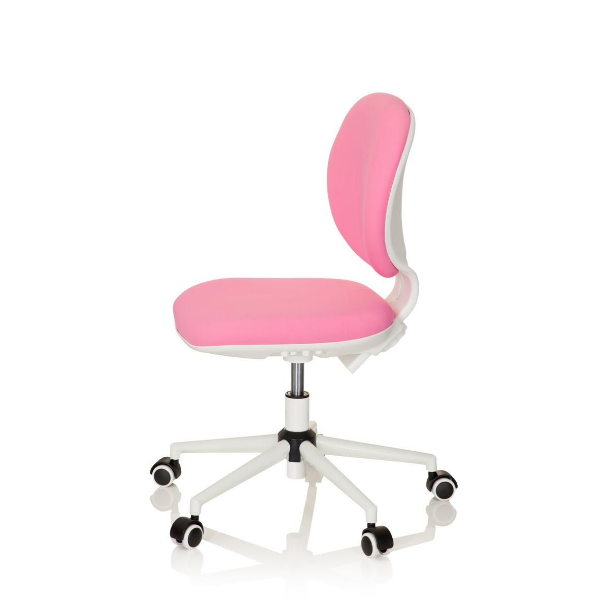 Jugenddrehstuhl Kid Vivo Stoff Pink/Weiß - Pink, Basics, Kunststoff (43/82-95/56cm) - MID.YOU