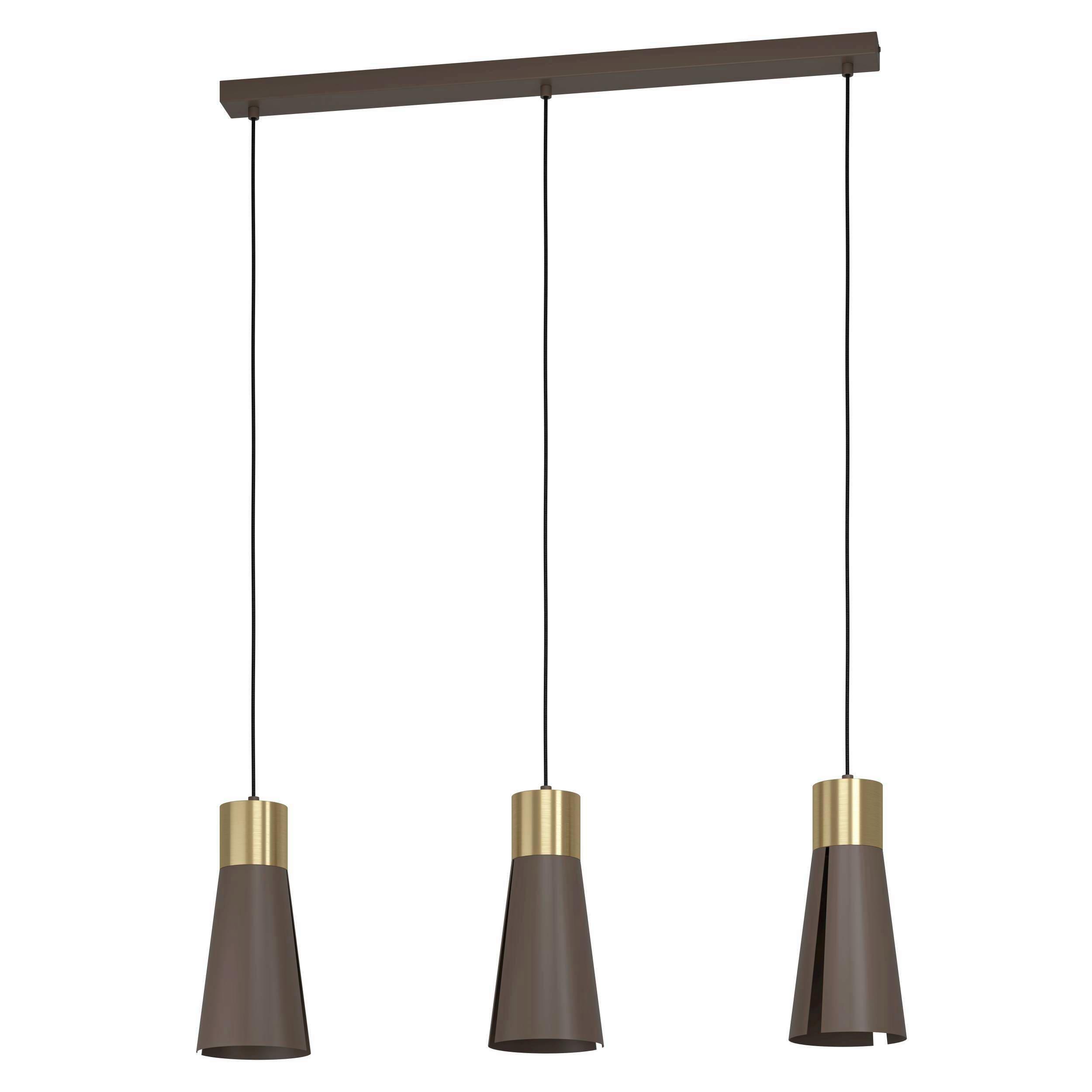 Hängeleuchte 98839* Losalomas - Messingfarben/Mokka, Design, Metall (83,5/13,5/110cm) - Eglo