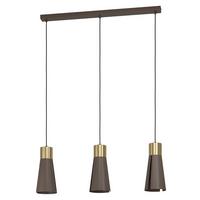 Hängeleuchte 98839* Losalomas - Messingfarben/Mokka, Design, Metall (83,5/13,5/110cm) - Eglo