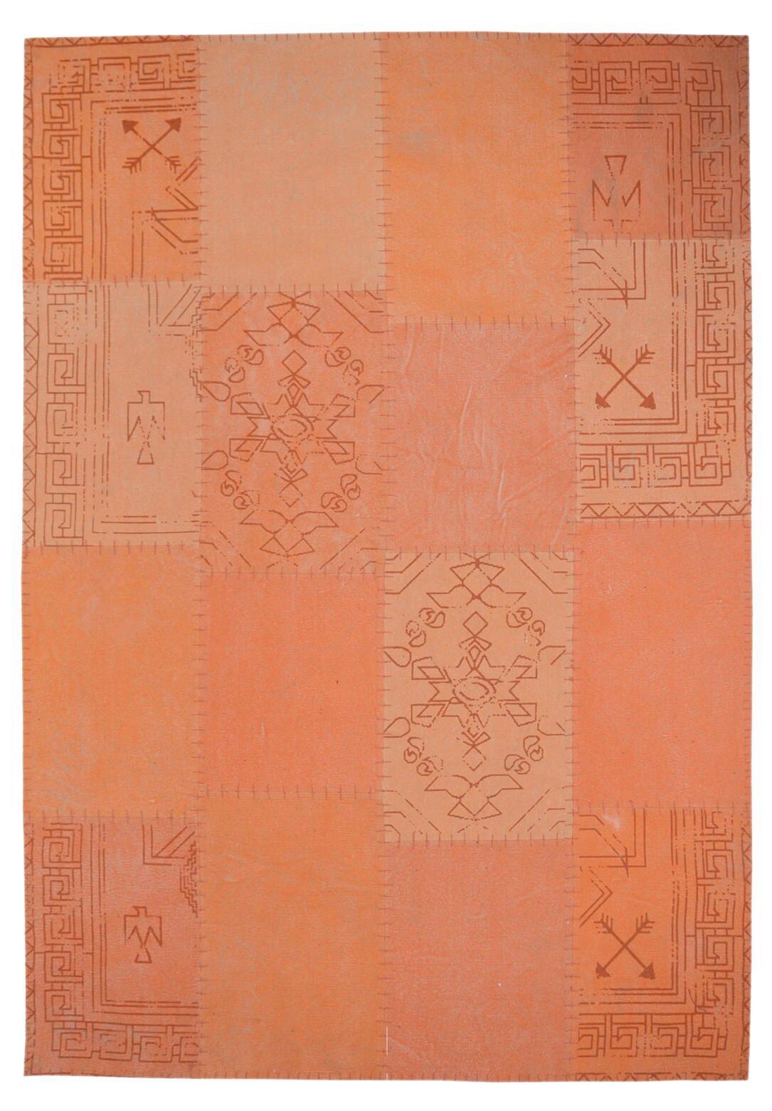 Flachwebeteppich Lyrical 210 Multi/oran 120x170 - Multicolor/Orange, Basics, Textil (120/170cm) - Kayoom