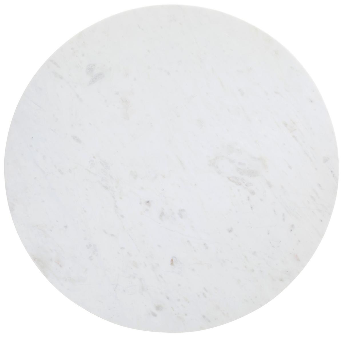 STÓŁ DO JADALNI STUTTGART M - czarny/biały, Modern, kamień/drewno (120/120/76cm) - Livetastic