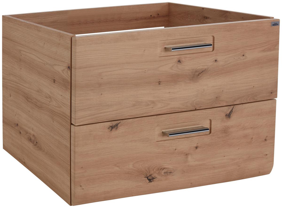 Omarica Za Pod Umivalnik Avensis 304 - barve kroma/barve hrasta, Moderno, kovina/leseni material (75/53/45cm) - Mömax