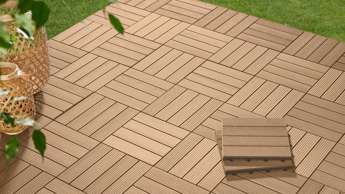 Terrassenfliese Willi Braun ca. 30x30x2,2cm - Braun, Basics, Kunststoff (30/30/2,2cm) - Mömax