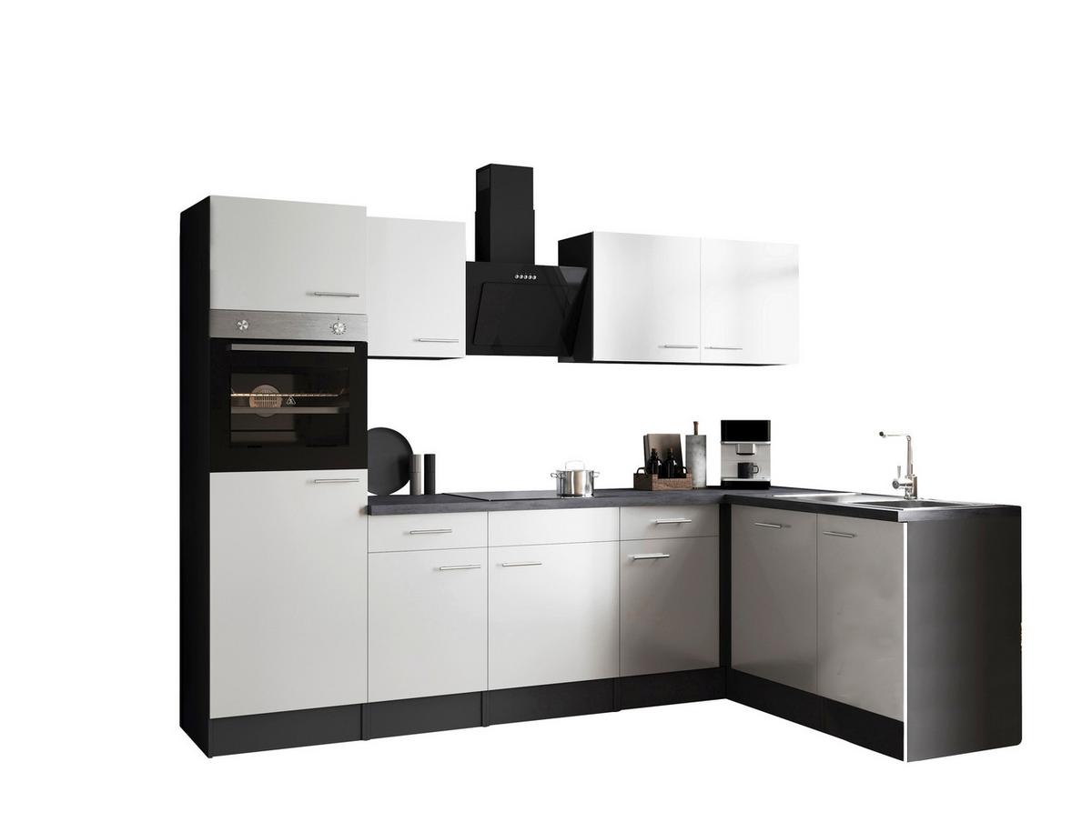 Kotna Kuhinja Z Aparati Oliver, 280x172cm - srebrne barve/siva, Design, kovina/leseni material (280/172cm) - Respekta