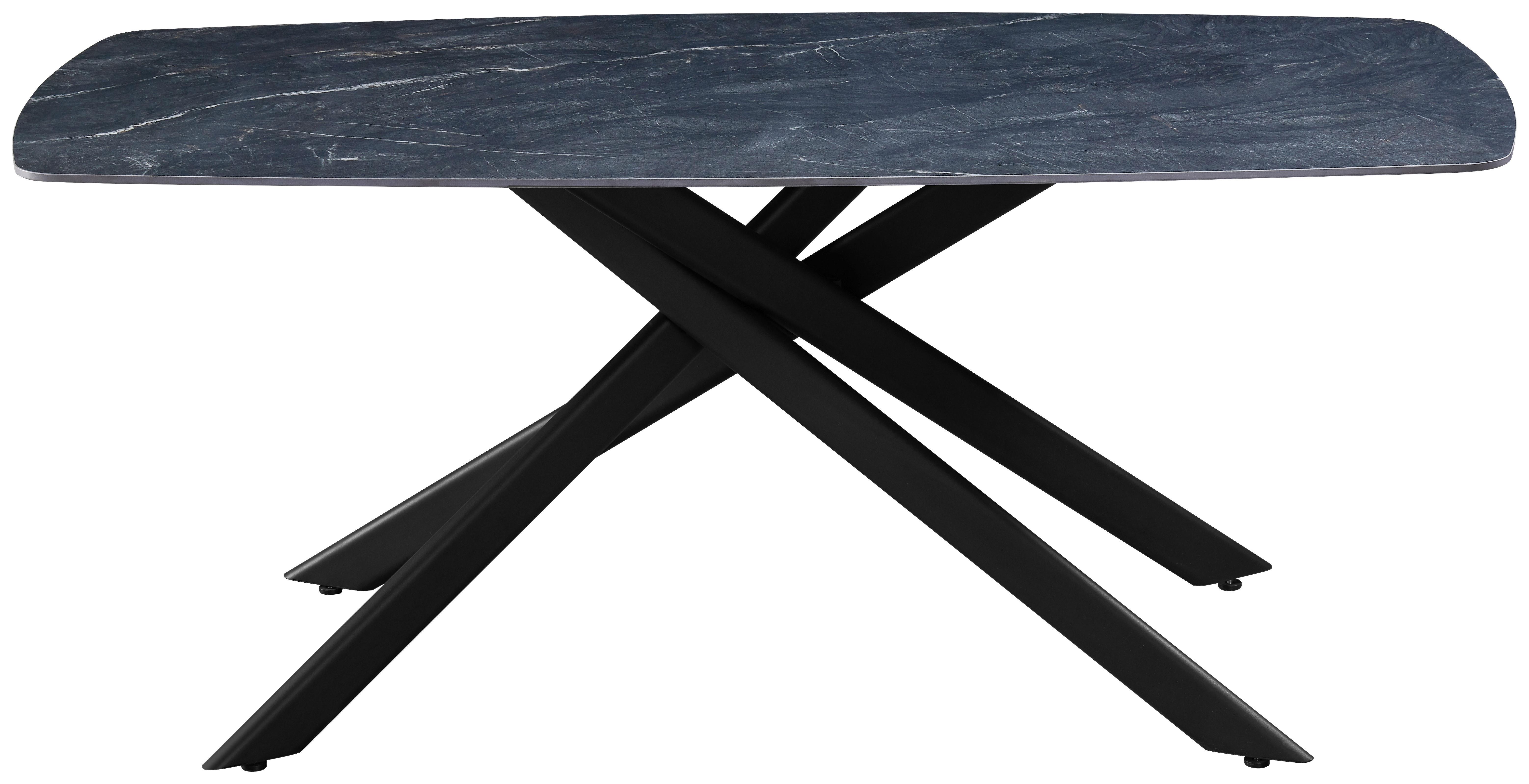 Stol Za Blagovaonicu Royal - crna, Moderno, kamen/metal (140/75/80cm) - Premium Living