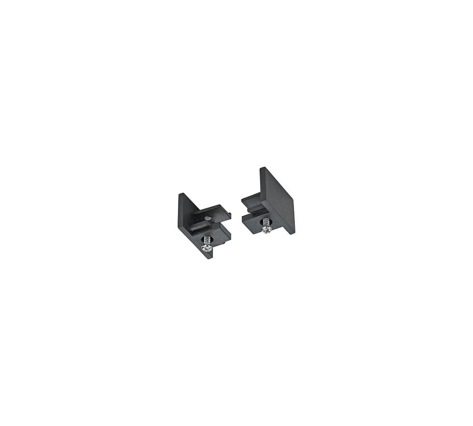 Schienensystem-Endkappe Duoline Schwarz - Schwarz, Basics, Kunststoff (3/2/1,8cm) - Trio Leuchten