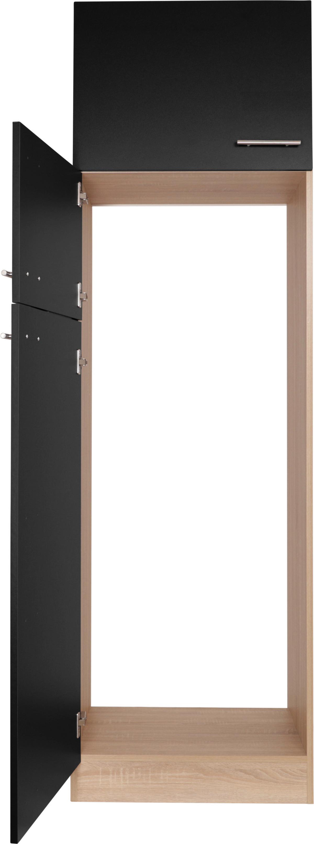 Omara Za Vgradno Napravo Merle, Barva Hrasta, Črna - srebrne barve/črna, Basics, kovina/leseni material (60/200/60cm) - Respekta