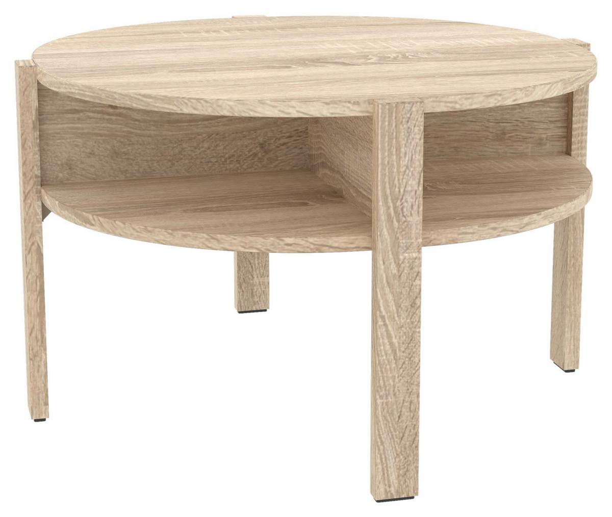 Klubska Miza Tobago, Barva Hrasta - hrast sonoma, Romantika, leseni material (74,4/74,4/45,5cm) - Ti'me