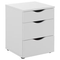 Nočna Omarica Maxi, Bela - črna/bela, Konvencionalno, umetna masa/leseni material (40/55/39cm) - Mömax