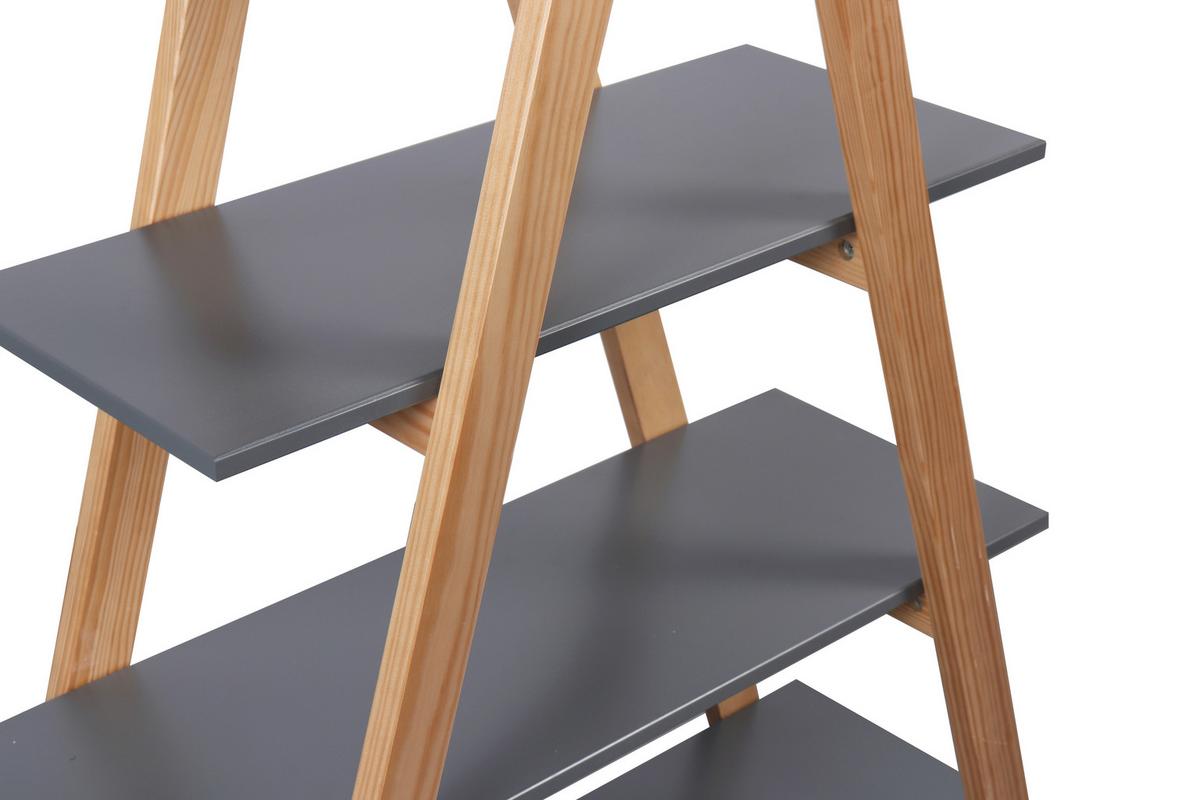 Regal Grau/Naturfarben - Naturfarben/Grau, Design, Holz/Holzwerkstoff (90/170/35cm) - Livetastic