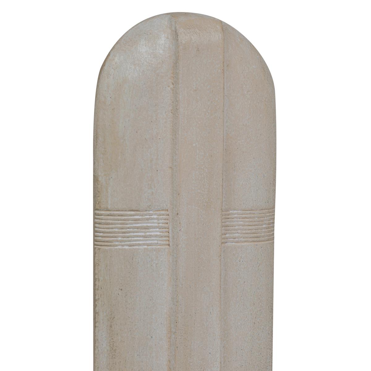 Skulptur Ahyv Beige - Beige, Basics, Stein/Metall (13/37/13cm)