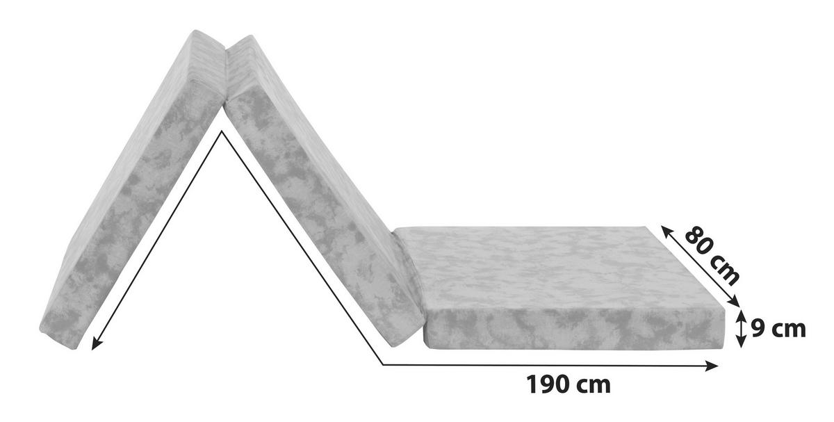 Összehajtható Matrac Lila Billy - lila, textil (80/190cm)