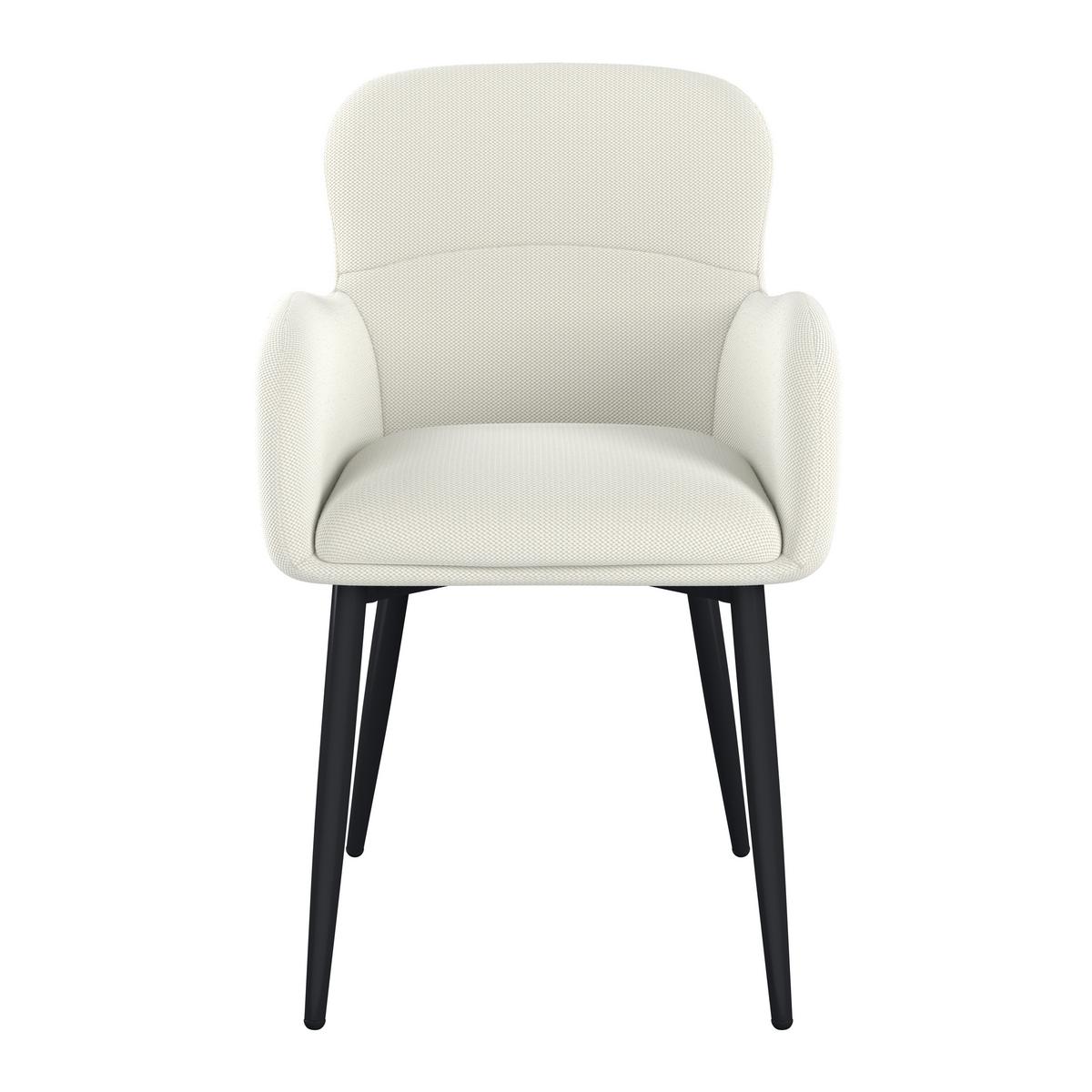 Naslanjač Selena, Bež - črna/bež, Konvencionalno, kovina/tekstil (56/88/61cm)