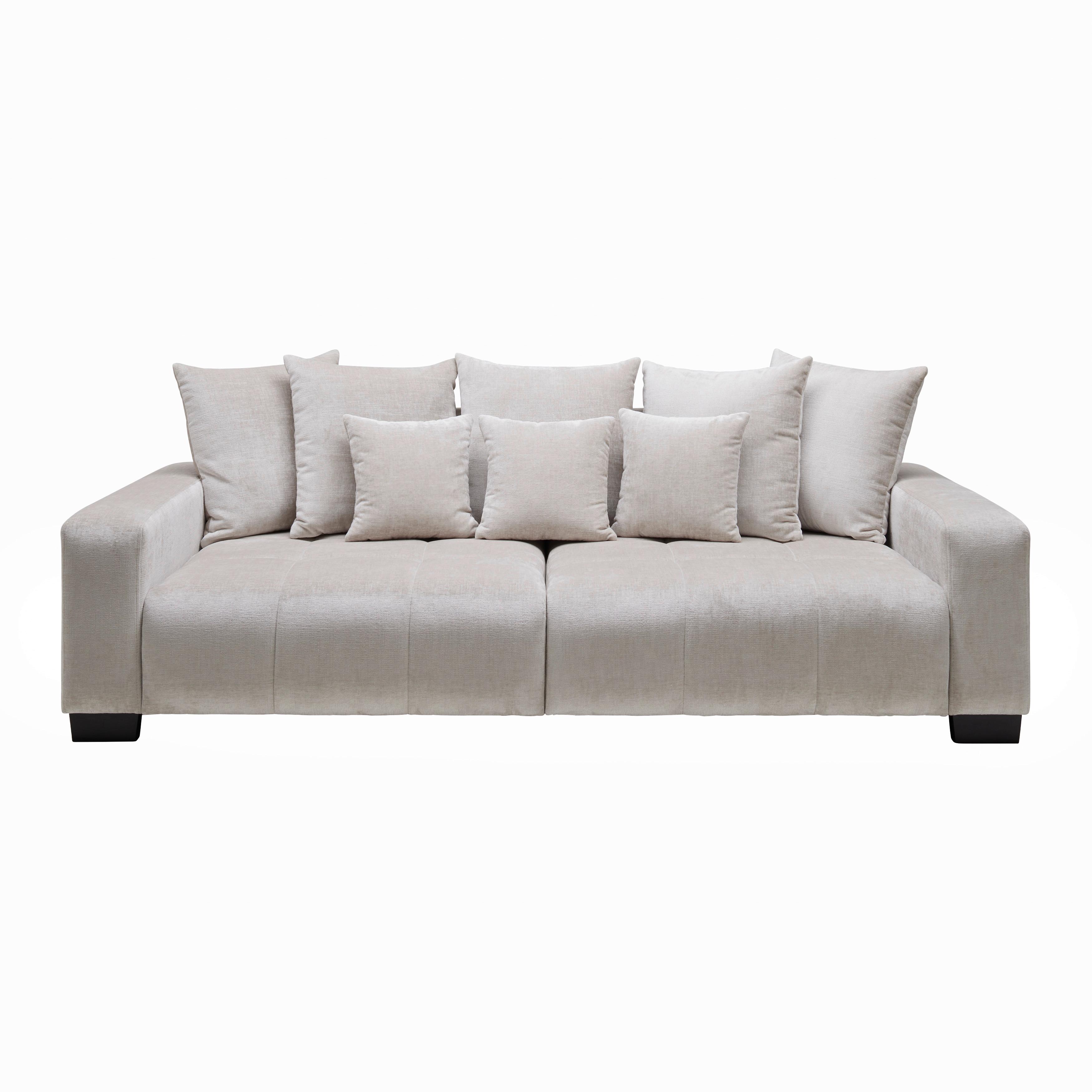 Bigsofa Matteo in Beige - Beige/Schwarz, MODERN, Holz (246/93/124cm) - Based