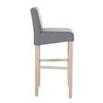 Barhocker in Grau - Eichefarben/Grau, KONVENTIONELL, Holz/Textil (47/101/44cm) - MÖMAX modern living