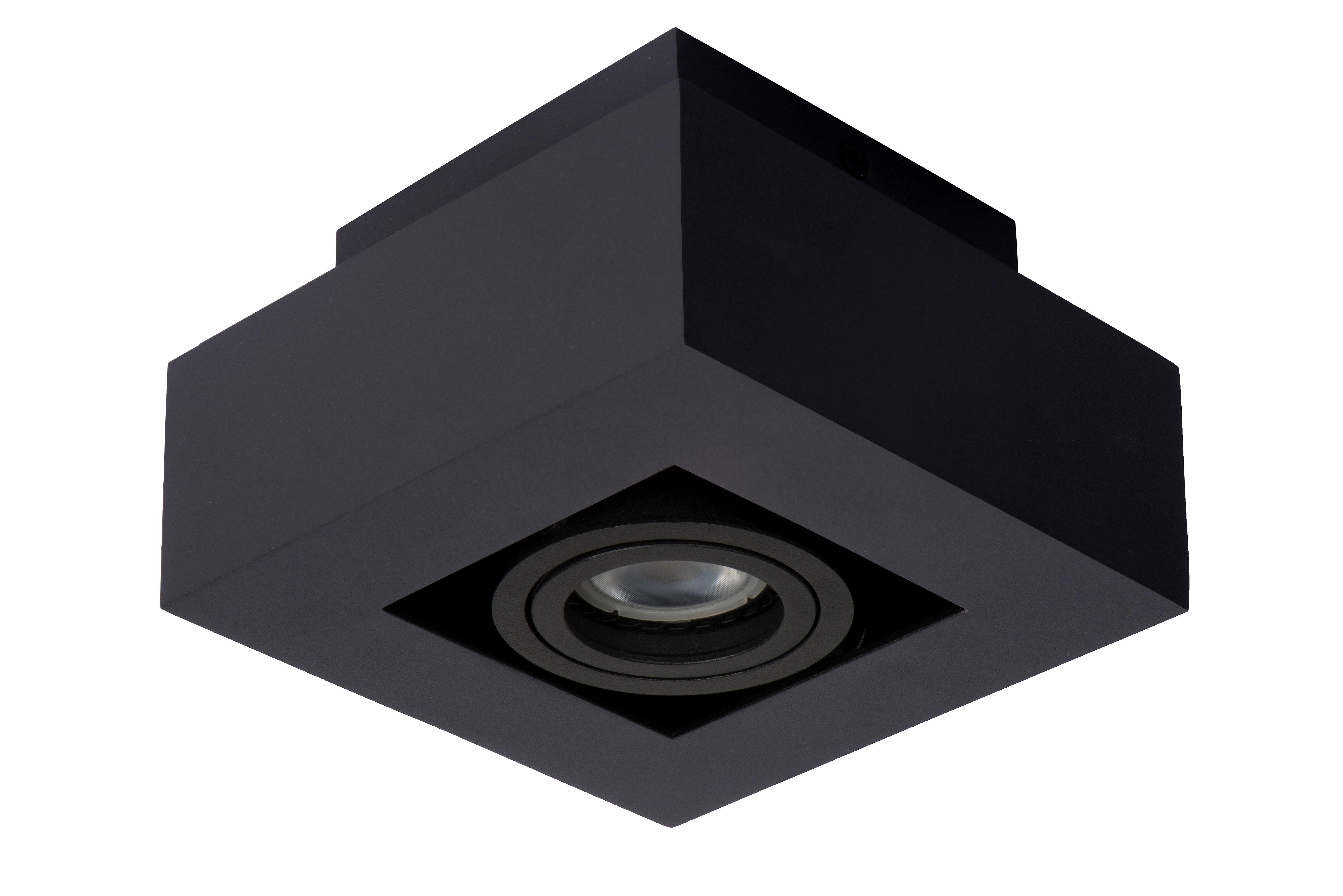 Led-deckenleuchte 09119/06/30 Xirax - Schwarz, Basics (14/14/8.8cm) - Lucide