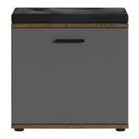 Garderobenbank Jakob ca. 48,5x49x30cm Anthrazit,Schwarz - Alteiche/Anthrazit, LIFESTYLE, Holzwerkstoff (48,5/49/30cm) - MID.YOU