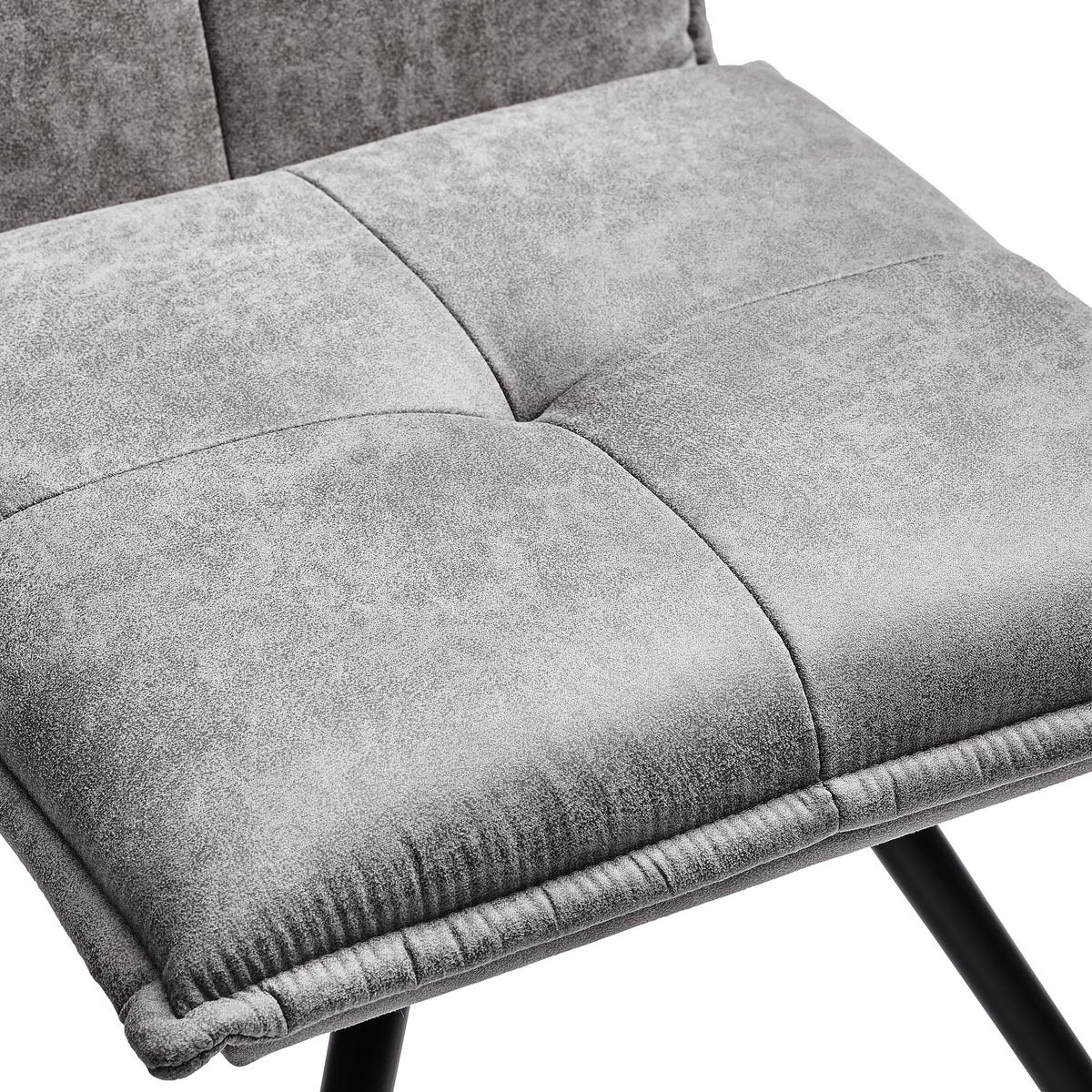 KRZESŁO LOLLY - czarny/szary, Modern, metal/tkanina (49/89/62cm) - MID.YOU