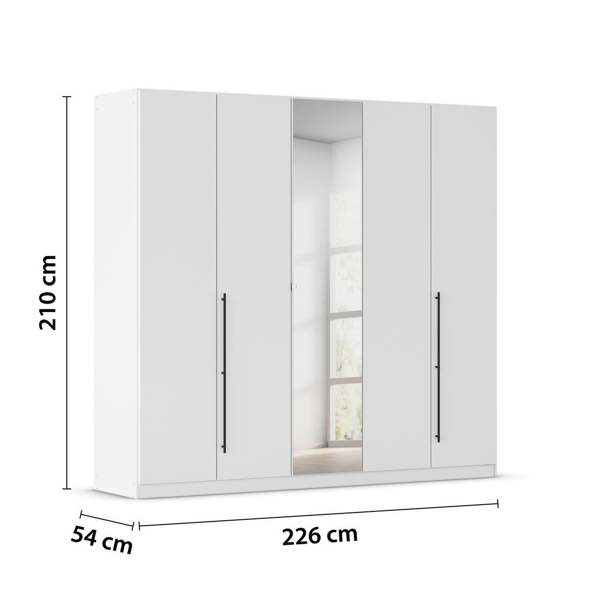 Șifonier Safari - alb, Konventionell, material pe bază de lemn (226/210/54cm)