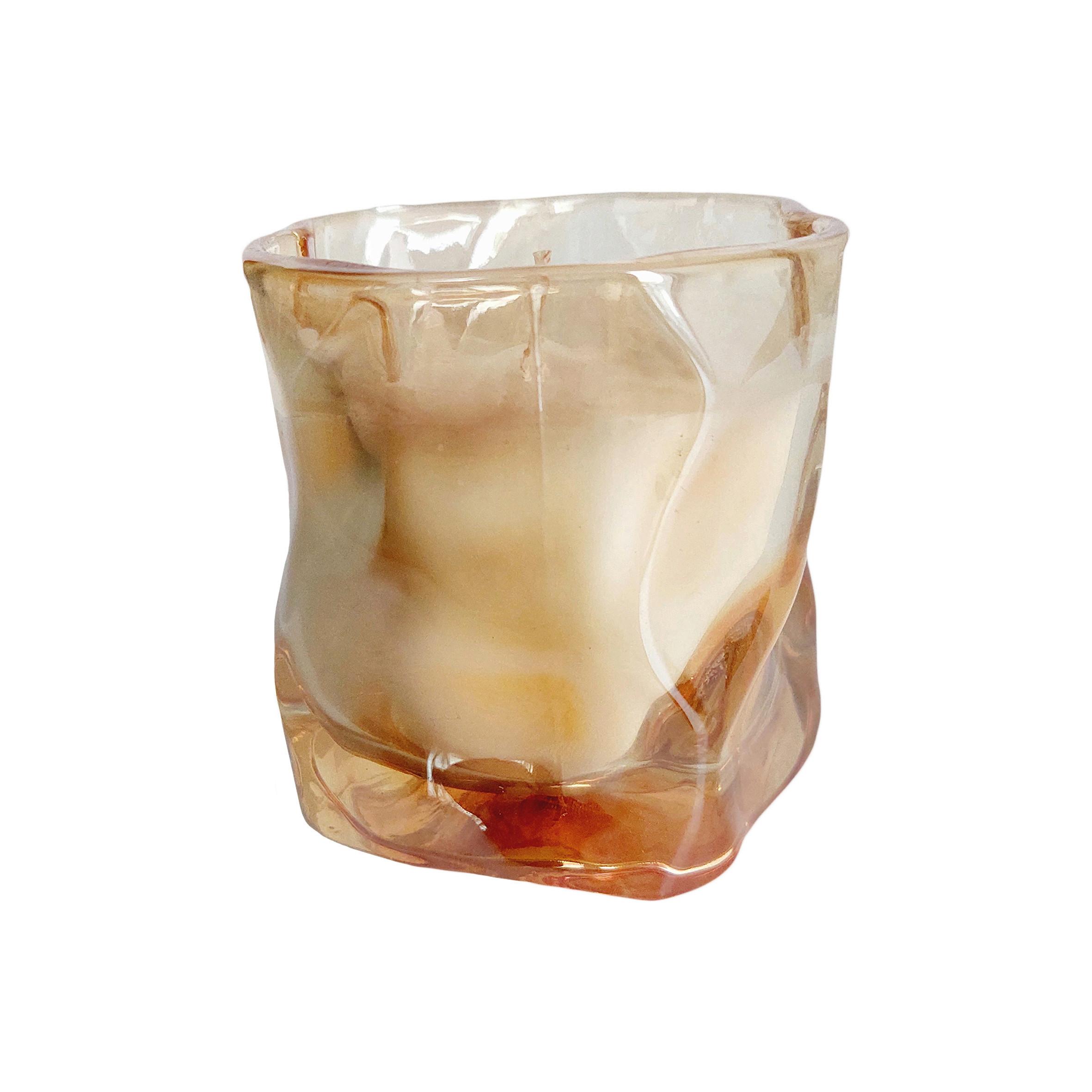 Duftkerze Pleasure Bernsteinfarben - Bernsteinfarben, MODERN, Glas (8/8cm) - Mömax