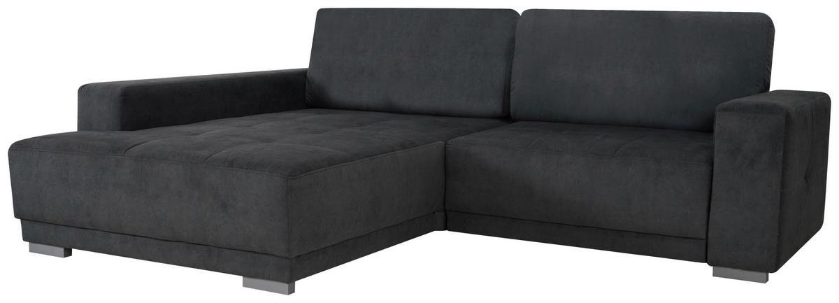 Sarokkanapé Rocky Mini - sötétszürke, Design, faalapú anyag/textil (195/89/259cm) - Mömax