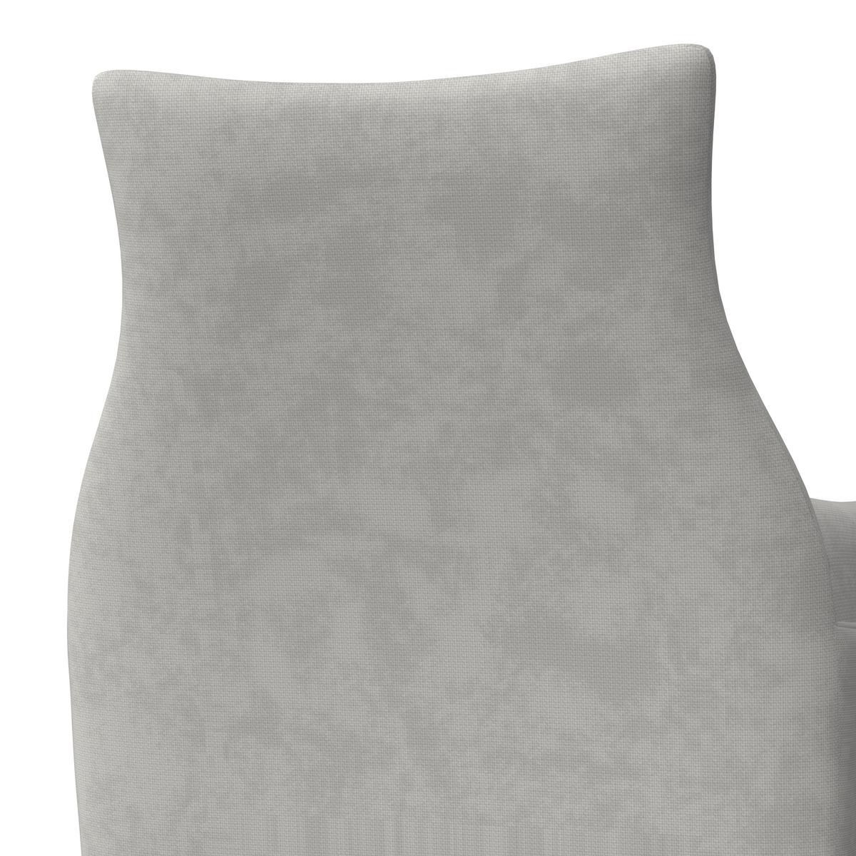 Armlehnstuhl Malina Hellgrau Webstoff Drehbar Gepolstert - Hellgrau/Schwarz, MODERN, Holz/Textil (63/85,5/66,5cm) - Bessagi Home