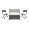 BALKONGMÖBLER SET MARIO - ljusgrå/grå, Modern, metall/textil (110/86,5/80cm) - Bessagi Garden