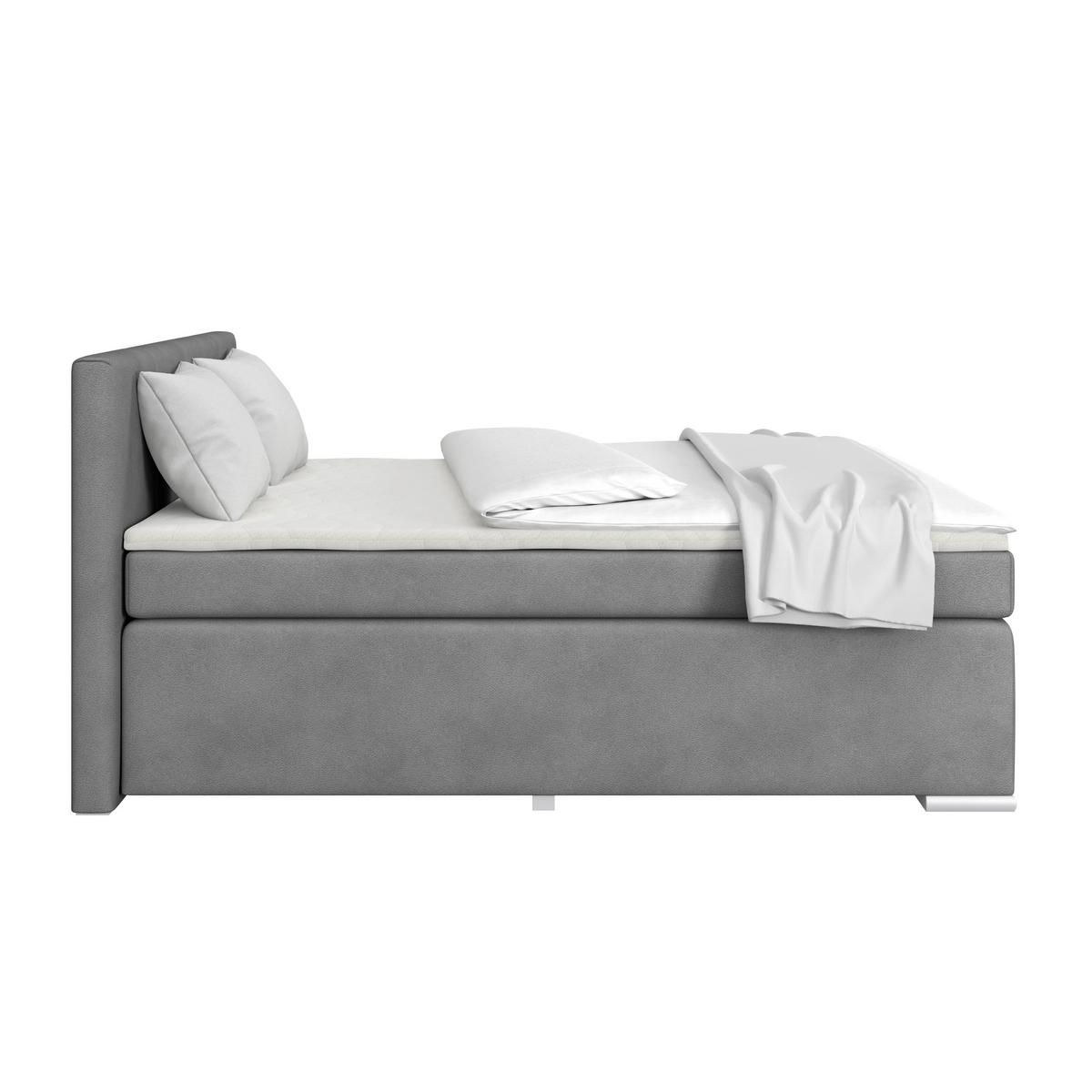 Boxspring Krevet Mira - boje sedefa/srebrne boje, Konvencionalno, drvo/metal (180/200cm) - Best Price