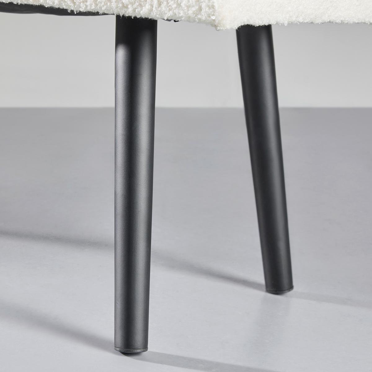 Sitzbank In Weiss - Weiss/Schwarz, Modern, Textil/Metall (100/44/35cm) - Mömax