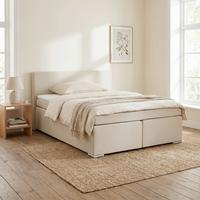 Boxspringbett Mira 2 Perlmutt Ca. 160x200cm - Chromfarben/Perlmutt, Modern, Holz/Kunststoff (160/200cm) - Based