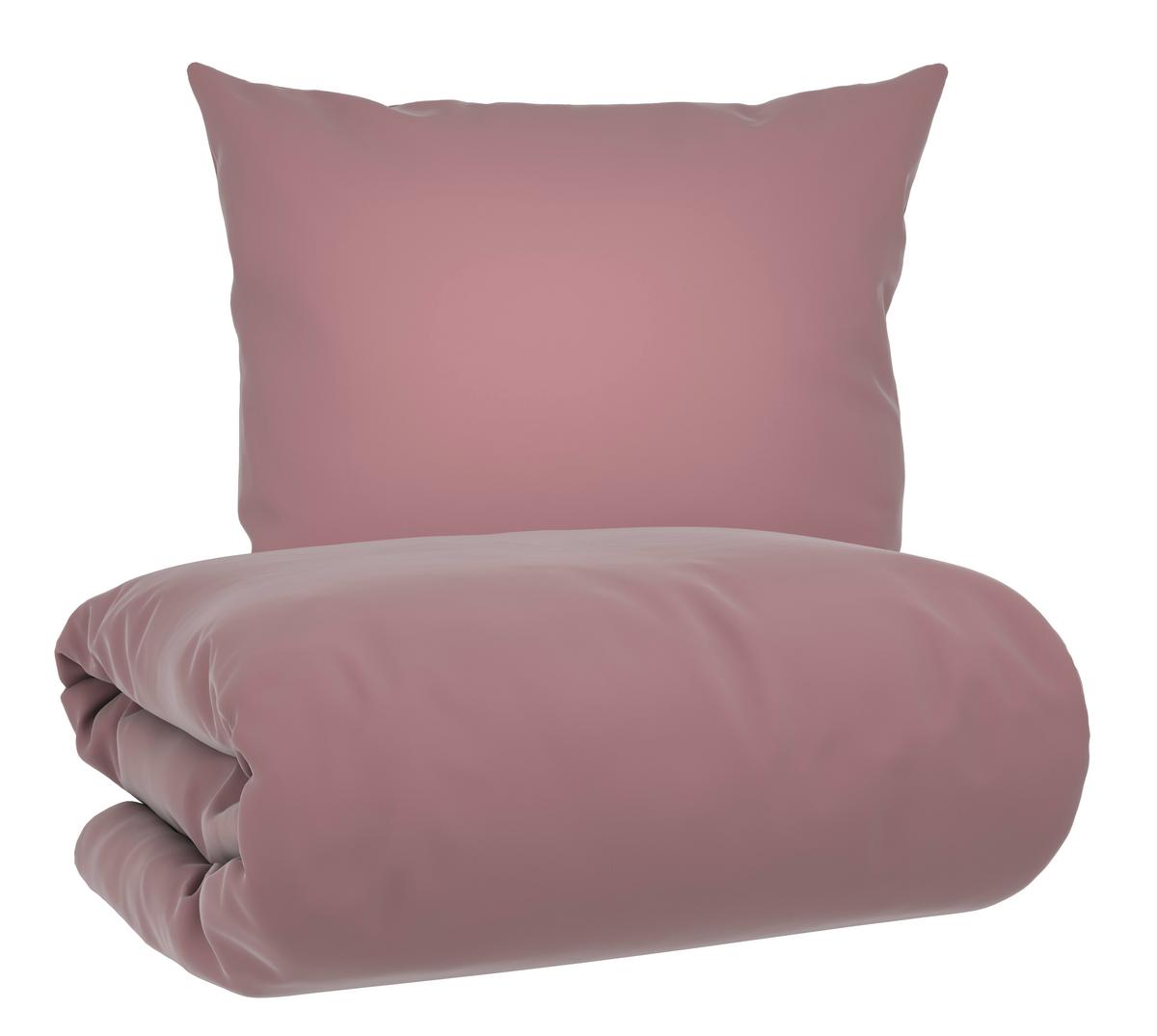 Bettwäsche Xenia Uni XL Mauve ca. 155x220cm - Mauve, MODERN, Textil (155/220cm) - Premium Living