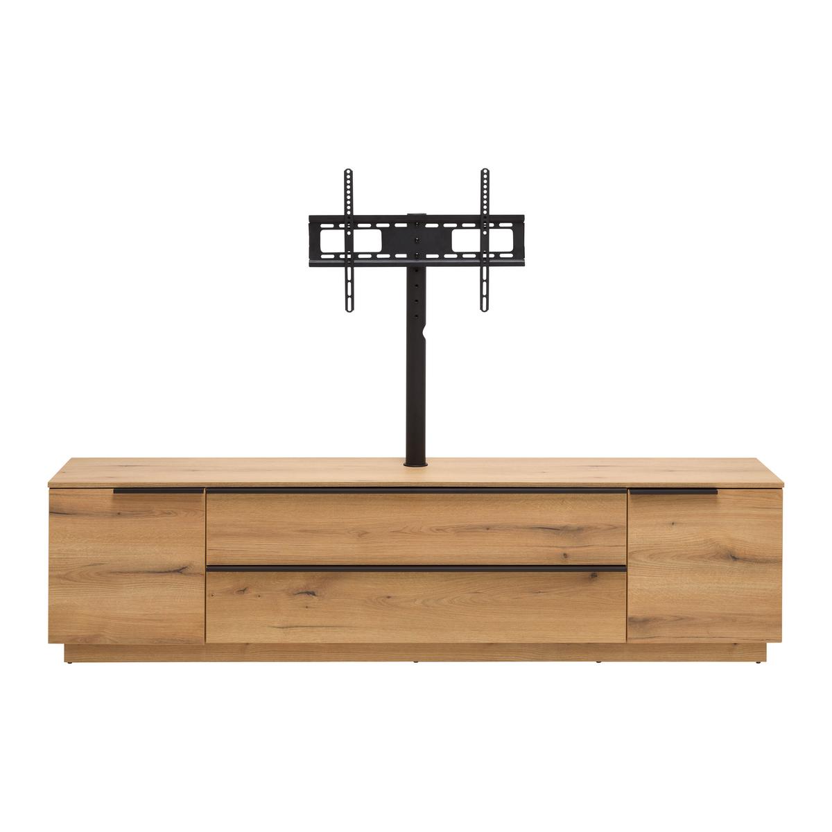 TV-Element Neo Eichefarben ca. 210x53x40cm - Eichefarben/Schwarz, MODERN, Holzwerkstoff/Kunststoff (210/53/40cm) - Mömax