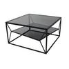 SOFFBORD ANGEL - grå/svart, Modern, metall/glas (70/38/70cm) - Premium Living