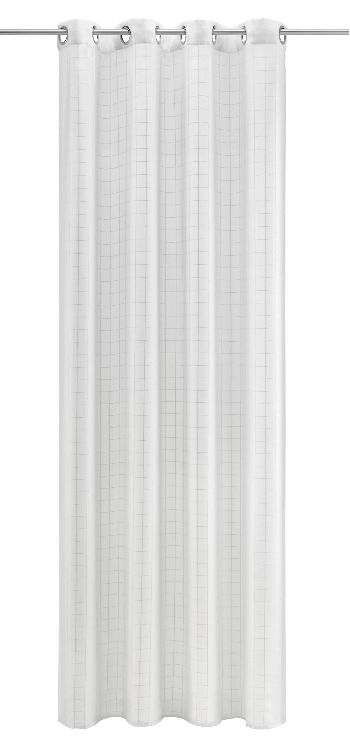 ZASŁONA NA PRZELOTKACH EILEEN - biały, Modern, tkanina (140/245cm) - Bessagi Home