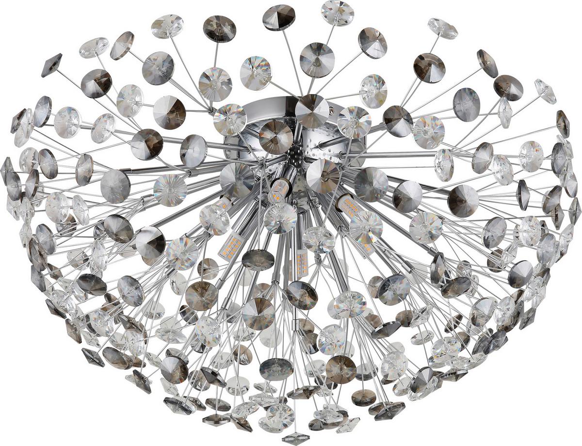 LED-Deckenleuchte Cataleya Klar/Goldfarben max. 3,5 Watt - Klar/Goldfarben, Basics, Glas/Metall (65/65/32,5cm)