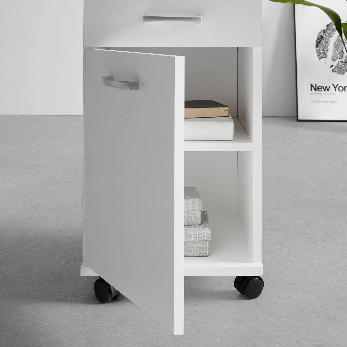 Rollcontainer Caorle in Weiß - Weiß, KONVENTIONELL, Holzwerkstoff/Kunststoff (33/59/38cm) - Mömax