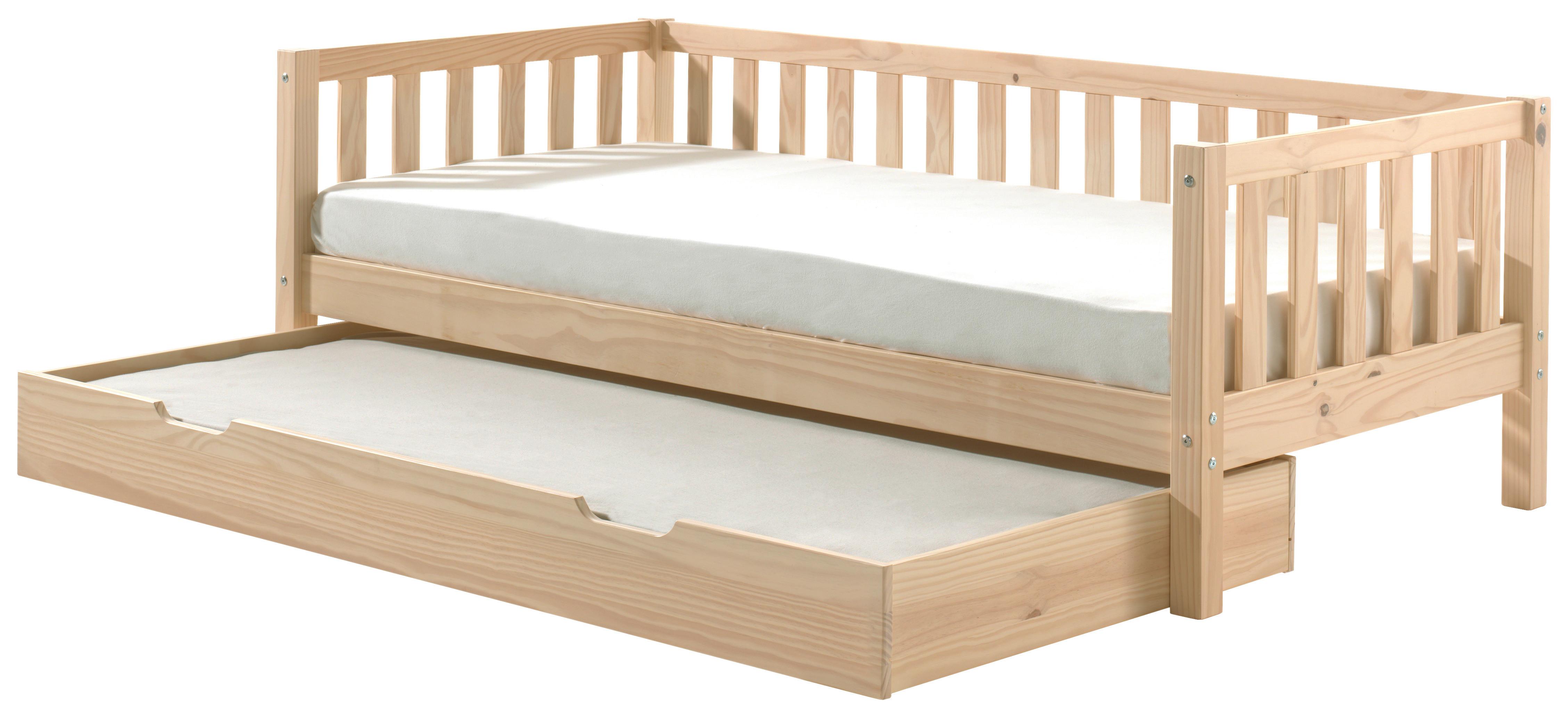 Ausziehbett "Fritz", 90x200 cm, kieferfarben - Kieferfarben, MODERN, Holz/Holzwerkstoff (90/200cm) - MID.YOU