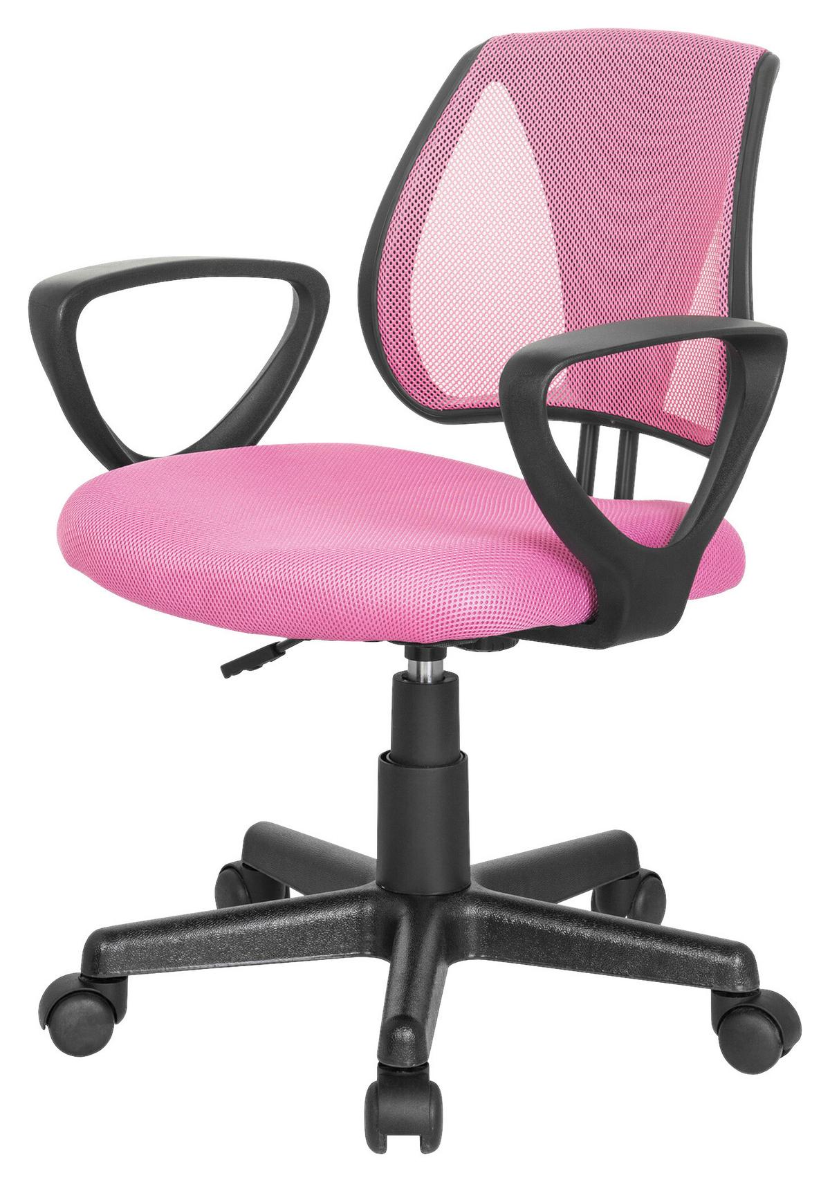Juggenddrehstuhl Kiddy CD ca. 58x75-92x45 cm Pink - Pink/Schwarz, Basics, Kunststoff (58/75-92/45cm) - MID.YOU