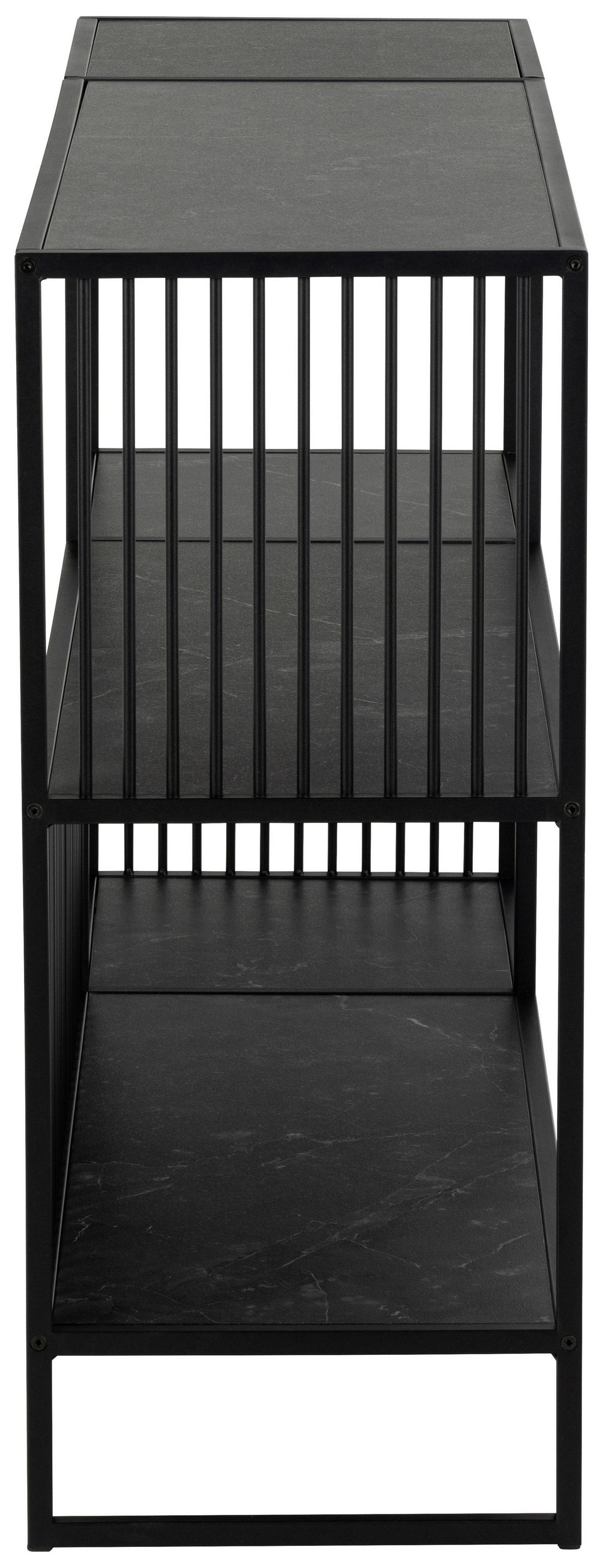 KOMODA STRINGTON - czarny, Design, materiał drewnopochodny/metal (120/83/35cm) - MID.YOU